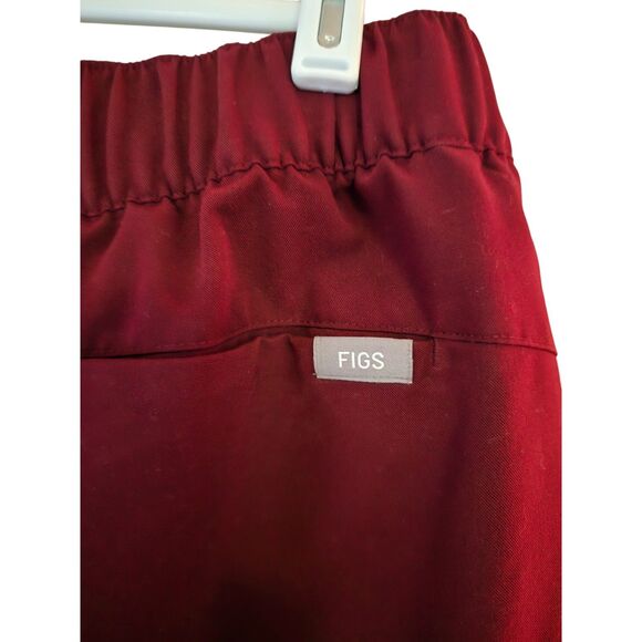 FIGS Burgundy High Waisted Scrub Joggers Womens M/T Pants Modern Fit Technical - Picture 4 of 8